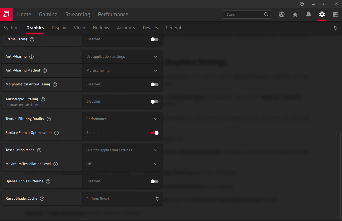 amd manage 3d settings