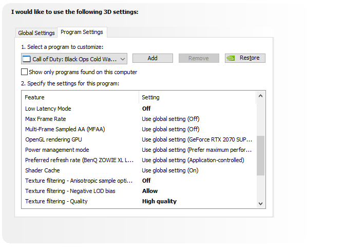 Best Nvidia Call Of Duty Cold War Settings For High Fps And Low Input Lag The Vr Soldier