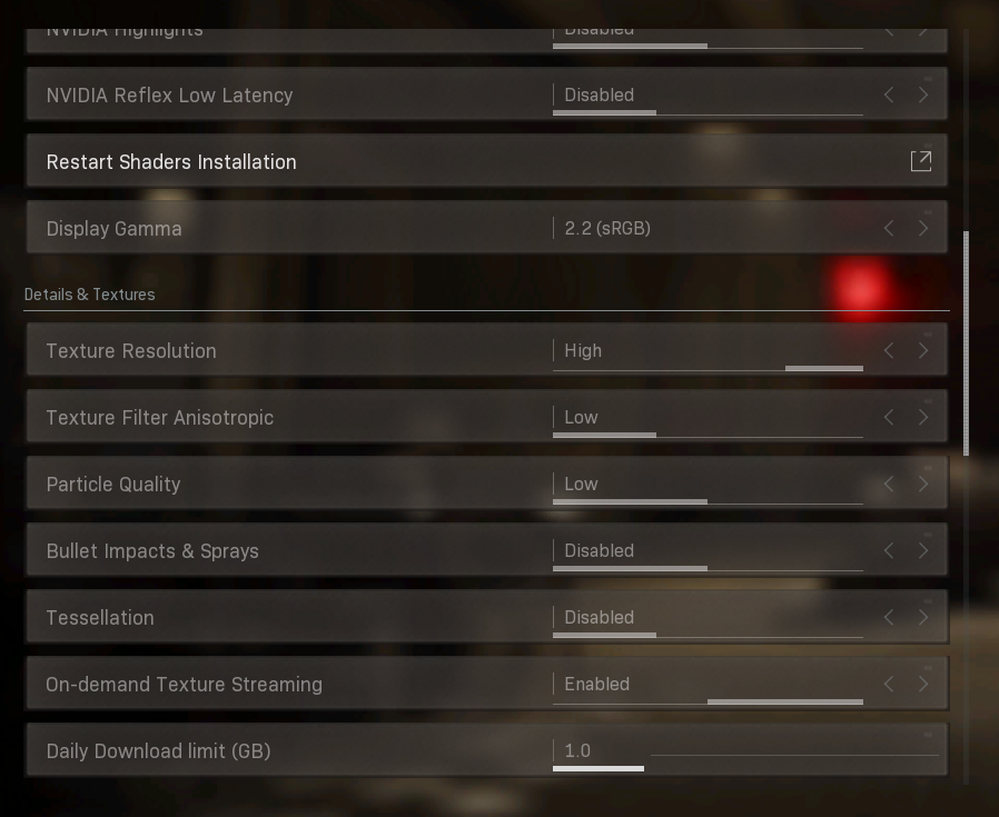 best fps settings warzone nvidia