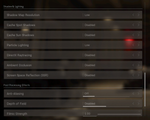 warzone settings rtx impostazioni