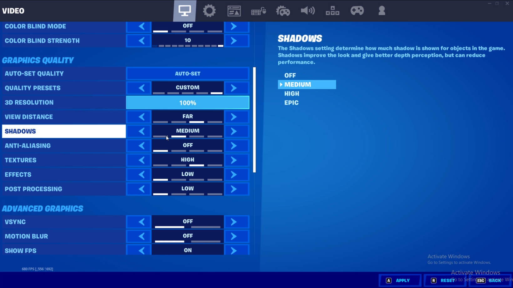 What Graphic Settings For Fortnite Fortnite Season 7 Settings For High Fps And Low Input Lag Nvidia Amd The Vr Soldier