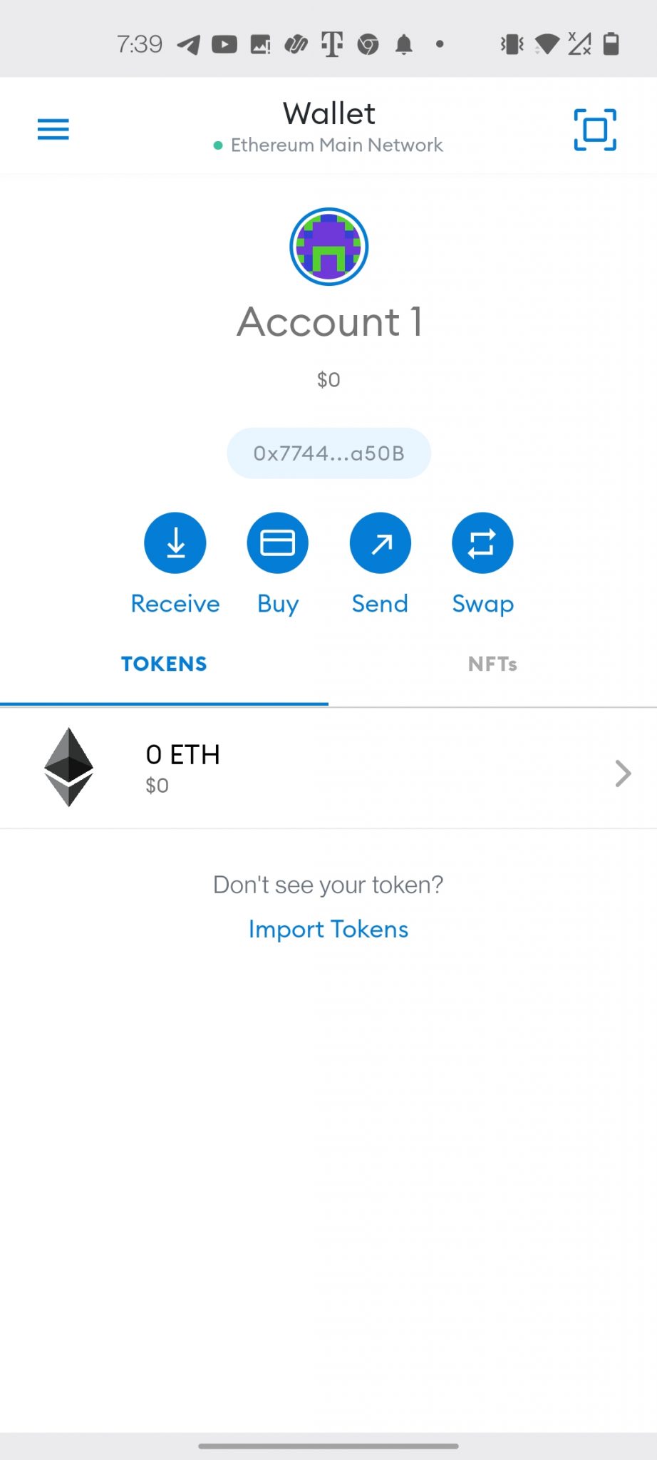 need new metamask wallet