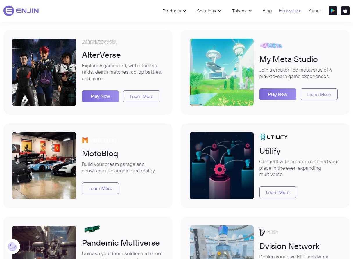 enjin enj ecosystem metvaerse