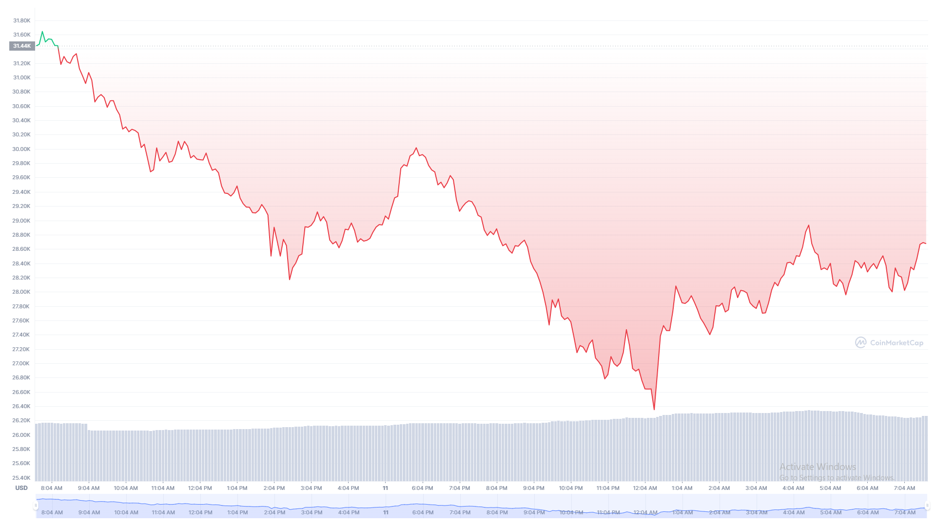 Is Bitcoin Price in Recovery? BTC Trading at $28,645 After Bottoming Out