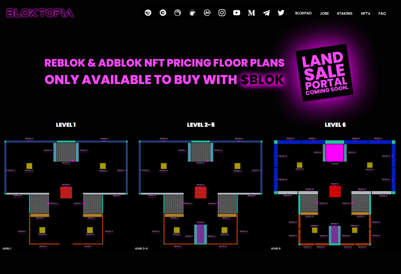 bloktopia land sale