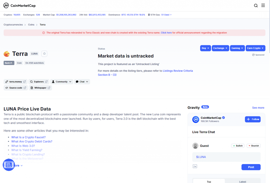 luna coinmarket cap