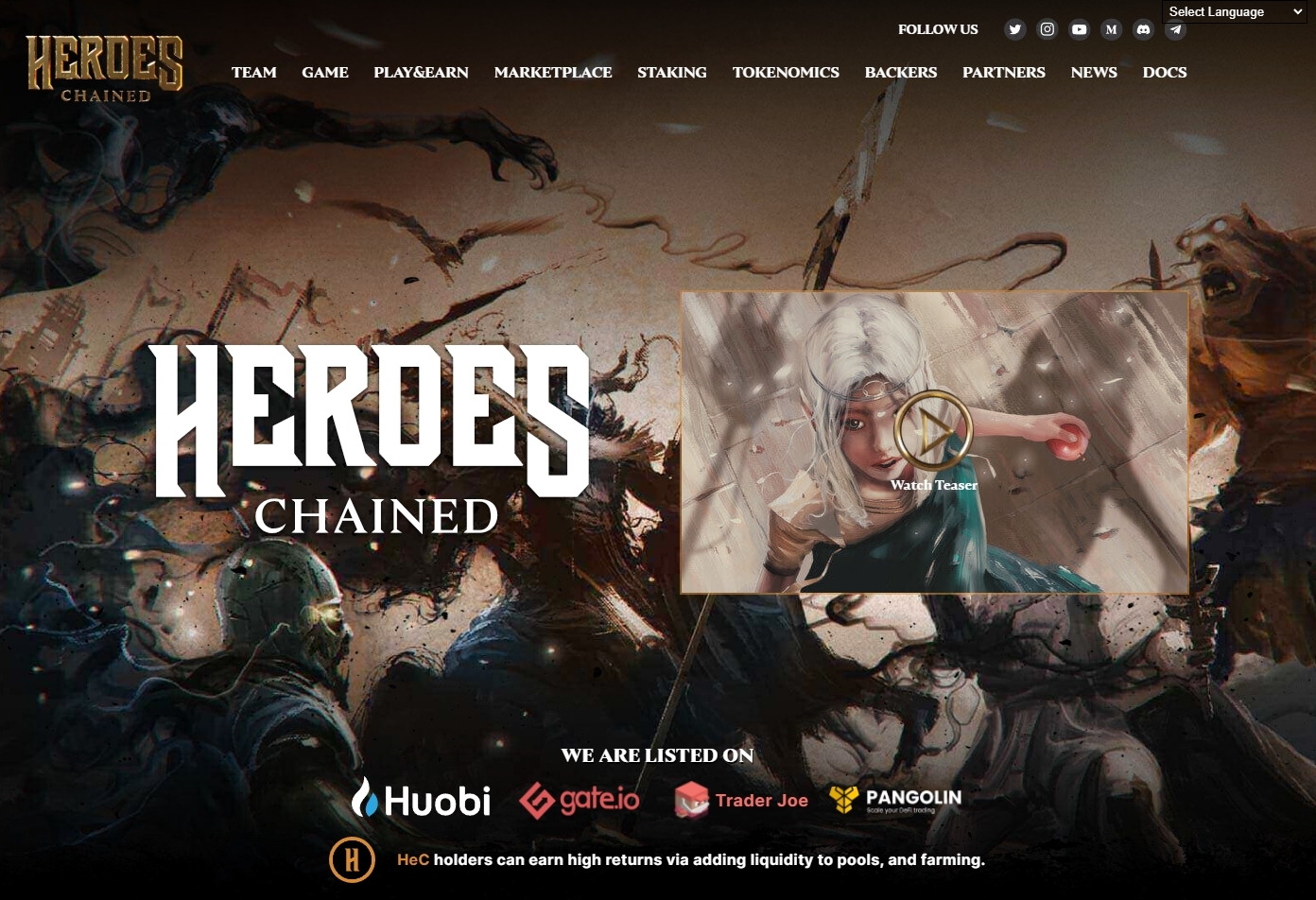 heroes chained homepage