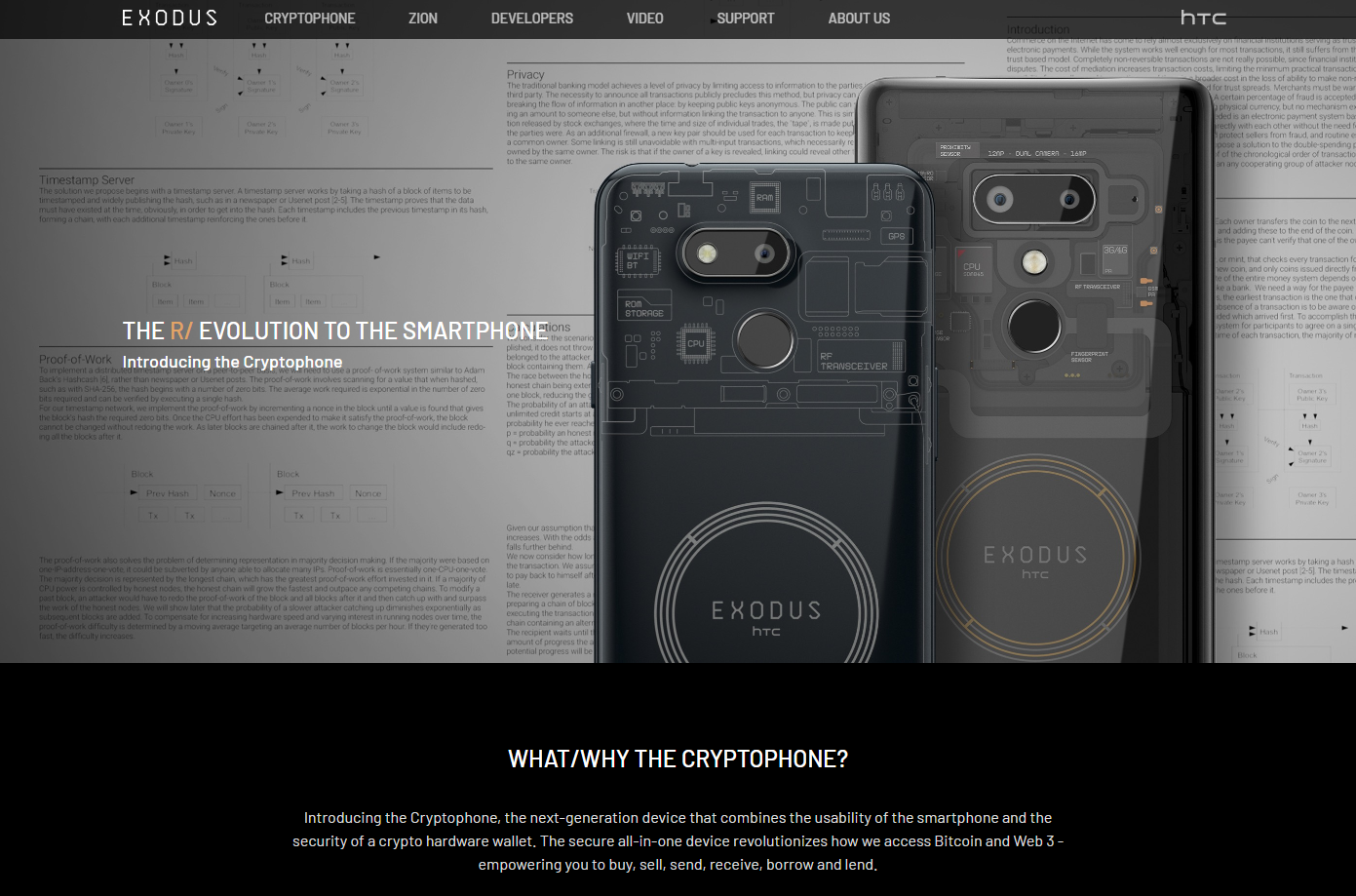 blockchain phone HTC exodus