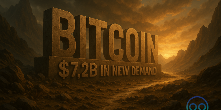 Bitcoin Sees $7.2B in New Demand as Accumulation Builds